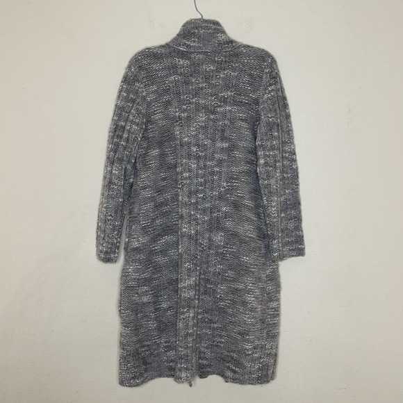 Eileen Fisher Wool Alpaca Blend Chunky Cable Knit Long Oversized Cardigan - Picture 9 of 11